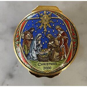 Halcyon Days English Enamels Christmas 2000 Trinket Box Jesus Wise Men